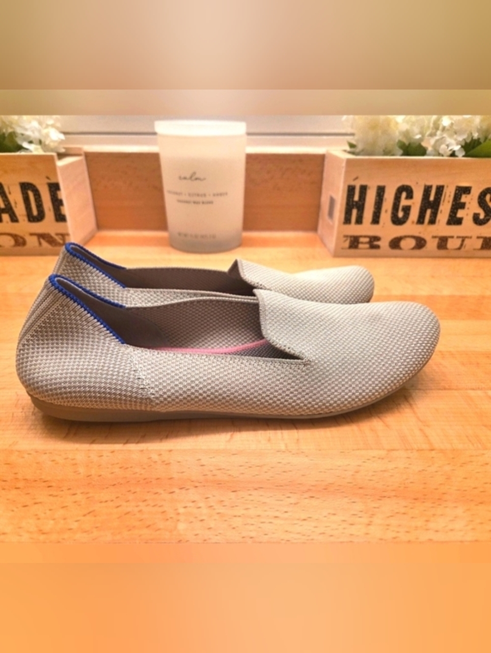 Rothys Womens Flats 7 Round Taupe Beige Toe Comfort Light Weight Shoes